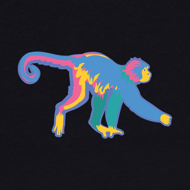 Colorful Monkey by evisionarts